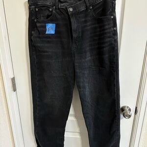 American Eagle Outfitters Black Super High Rise Baggy Straight jeans
